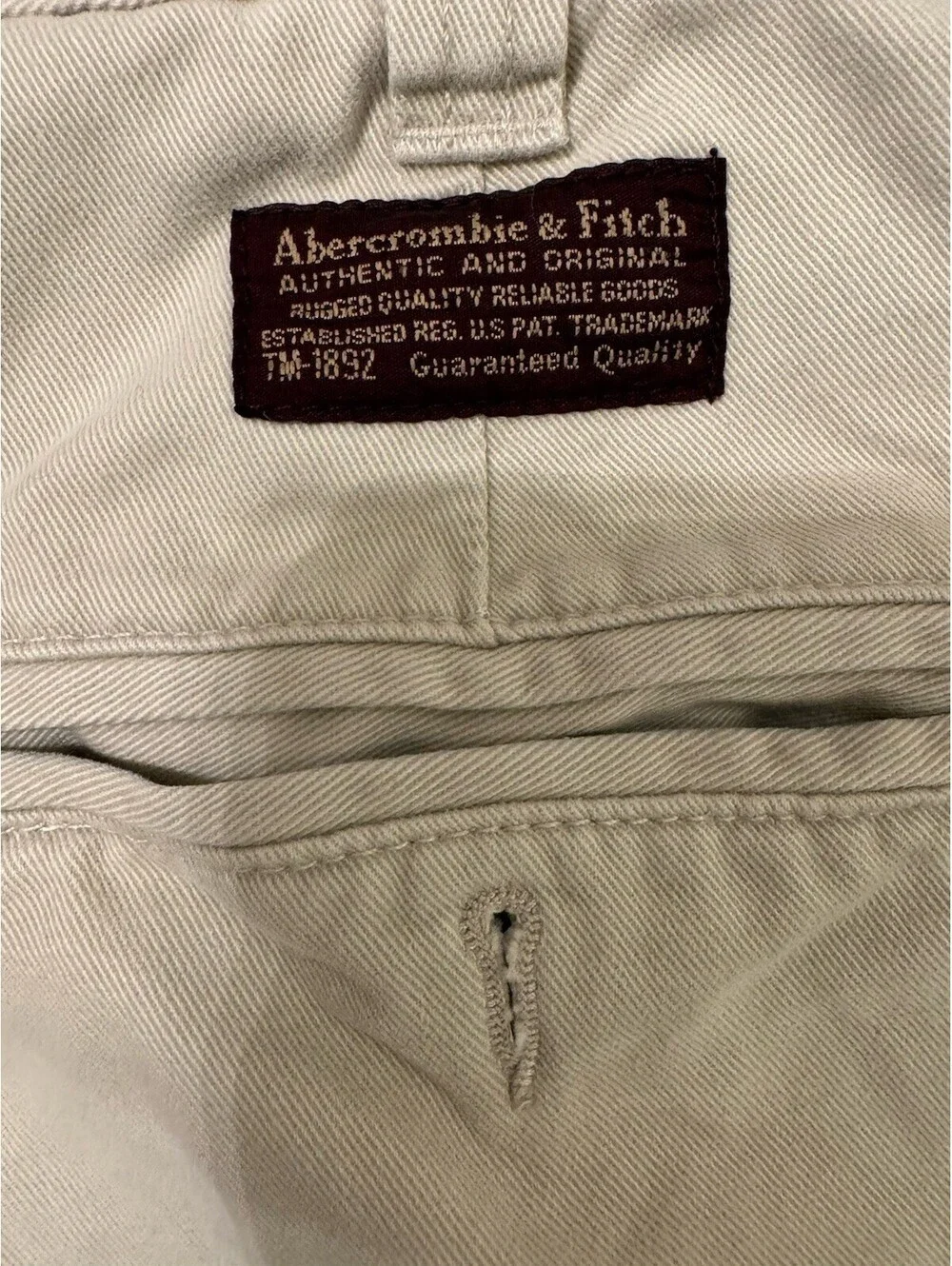 Abercrombie And Finch Men’s Khaki Chino Shorts 34 Classic Fit Outdoor Cotton